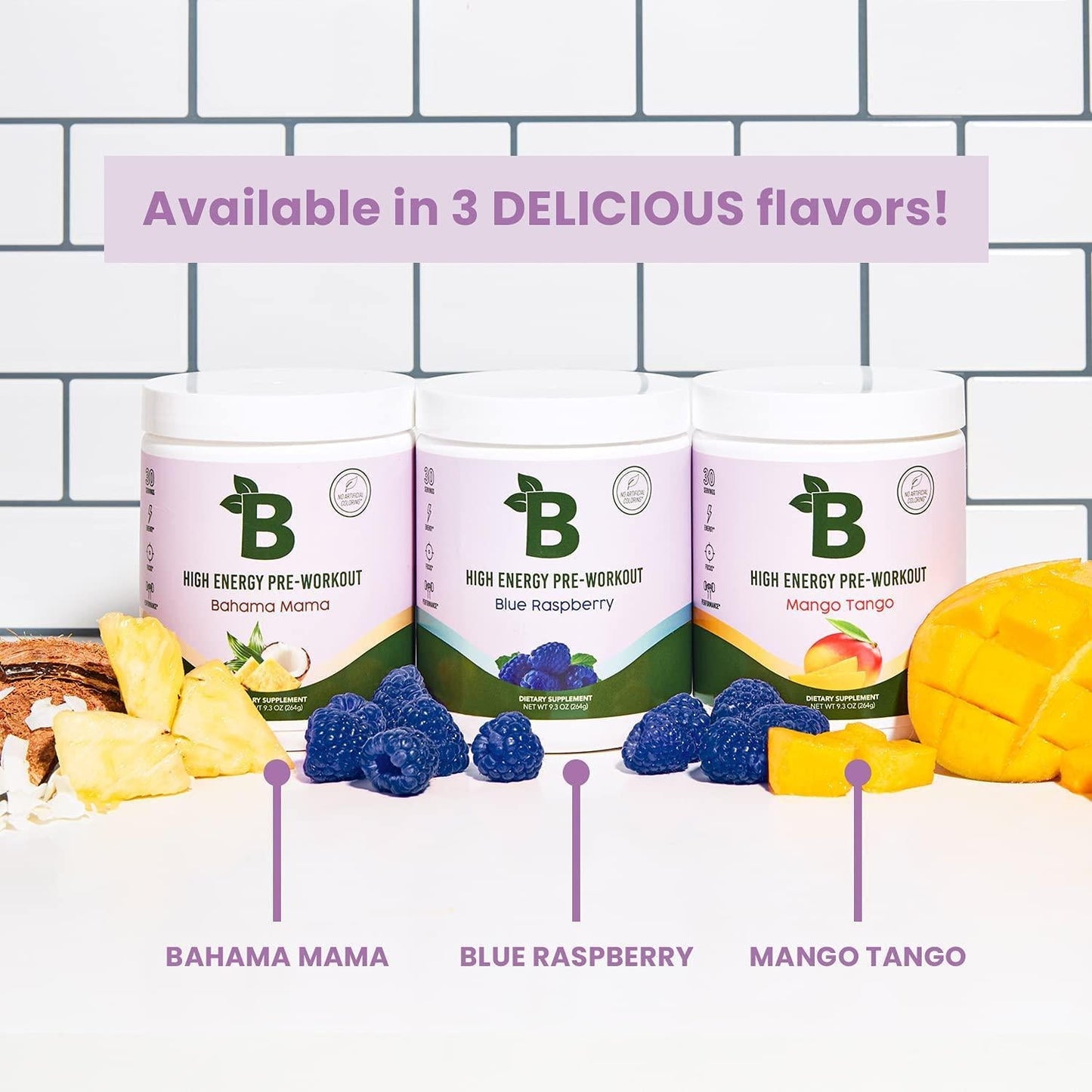 Bloom Nutrition High Energy Pre Workout Powder | Keto Friendly Sugar Free Drink Mix with Amino Acids, Beta Alanine, and Natural Caffeine from Green Tea Leaf Extract (Mango Tango)