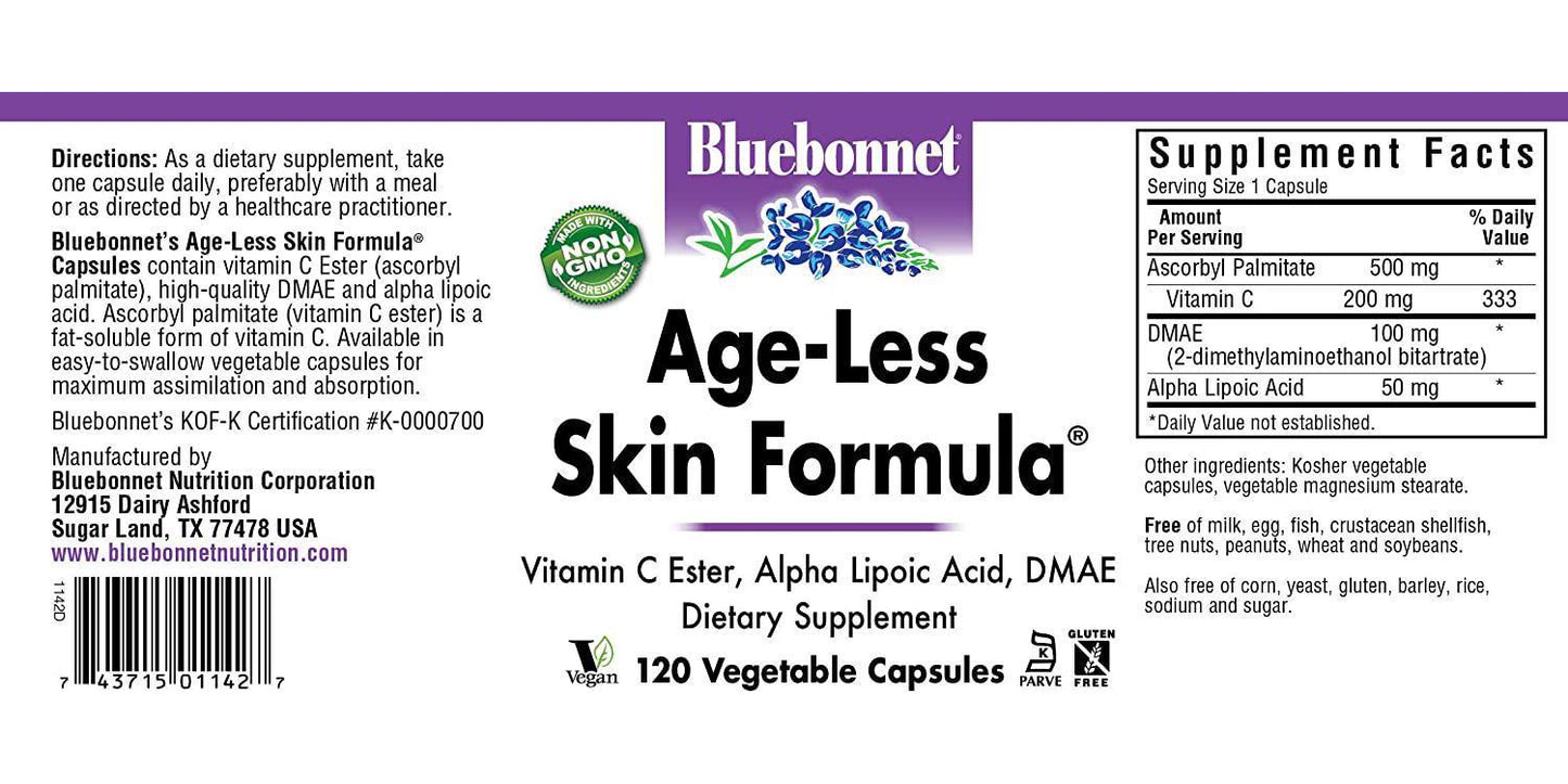 BlueBonnet Age-Less Skin Formula Capsules, 120 Count