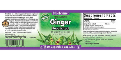 BlueBonnet Ginger Root Extract Supplement, 60 Count