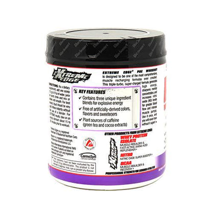 BlueBonnet Nutrition Extreme Edge Pre workout, Increases Nitric Oxide (NO) levels- 30 Servings, Grape Flavor, 10.56 Oz