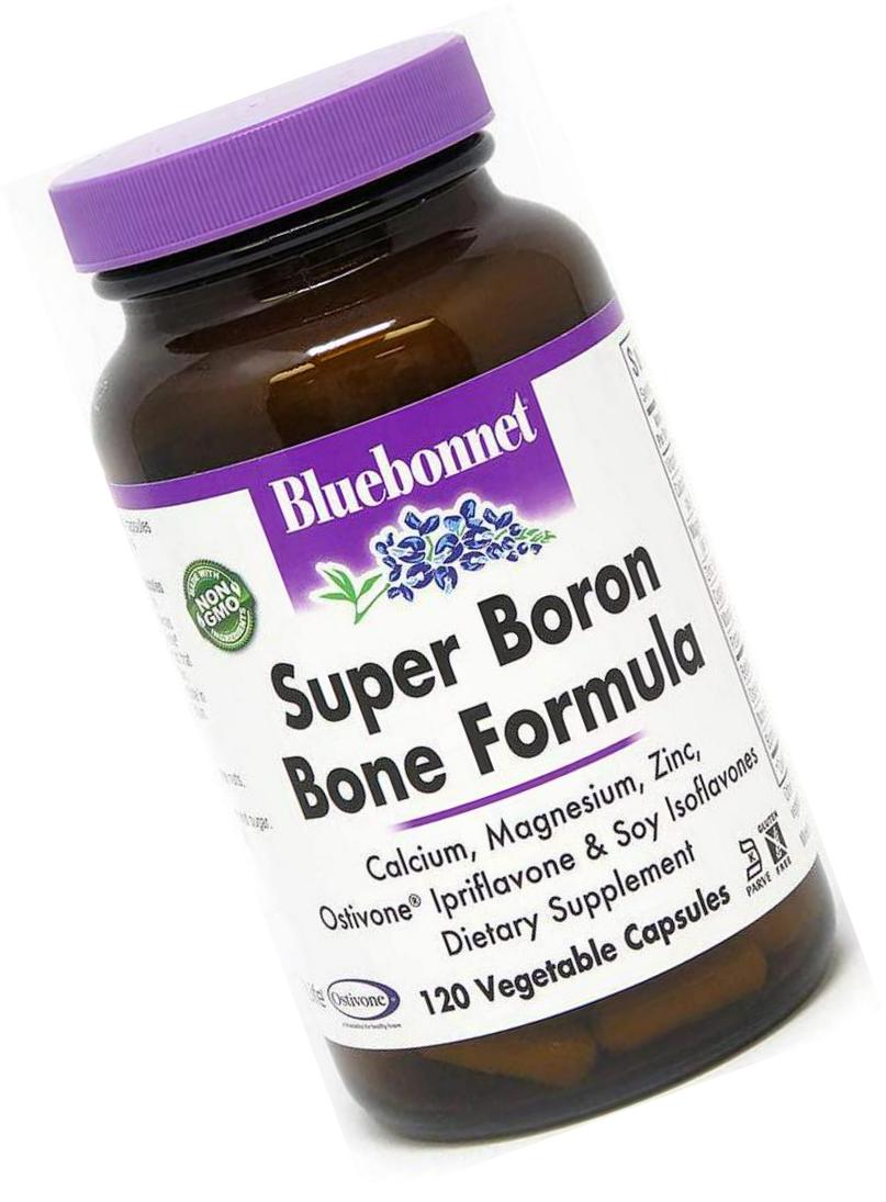 BlueBonnet Super Boron Bone Formula Vegetarian Capsules, 120 Count