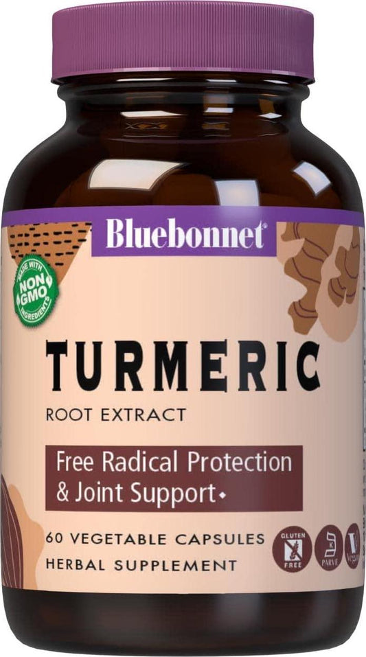 BlueBonnet Turmeric Root Extract Supplement, 60 Count