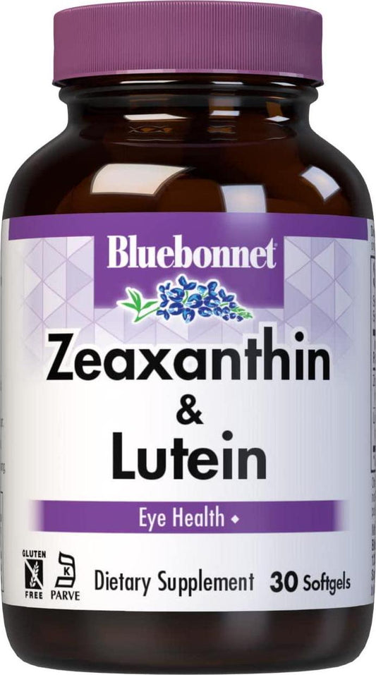 BlueBonnet Zeaxanthin Plus Lutein Softgels, 30 Count