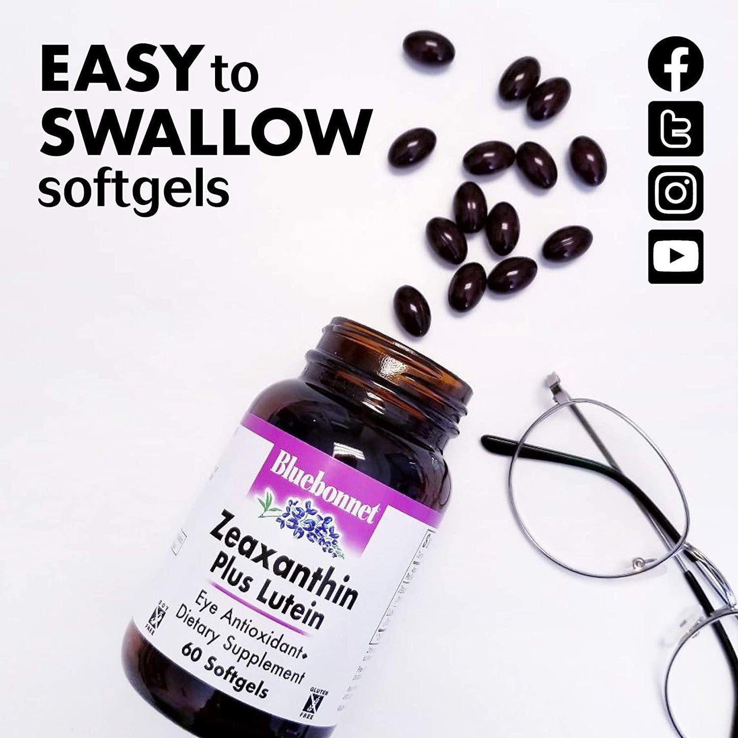 BlueBonnet Zeaxanthin Plus Lutein Softgels, 30 Count