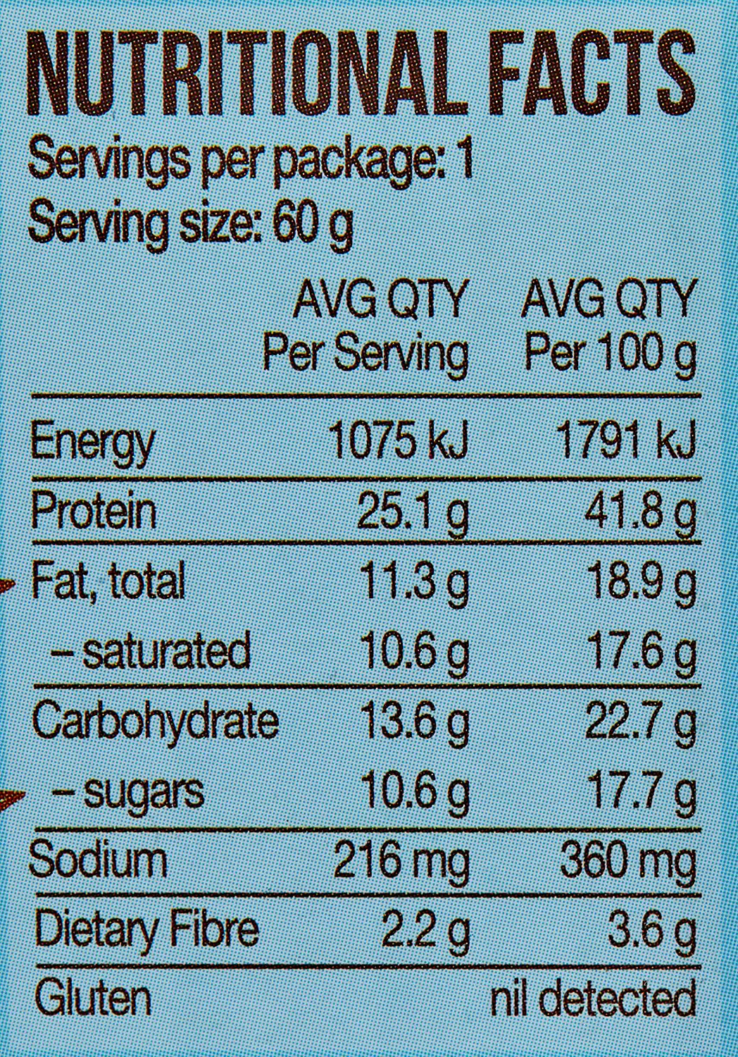 Blue Dinosaur Chocolate Protein Bar, 12 x 60 Grams