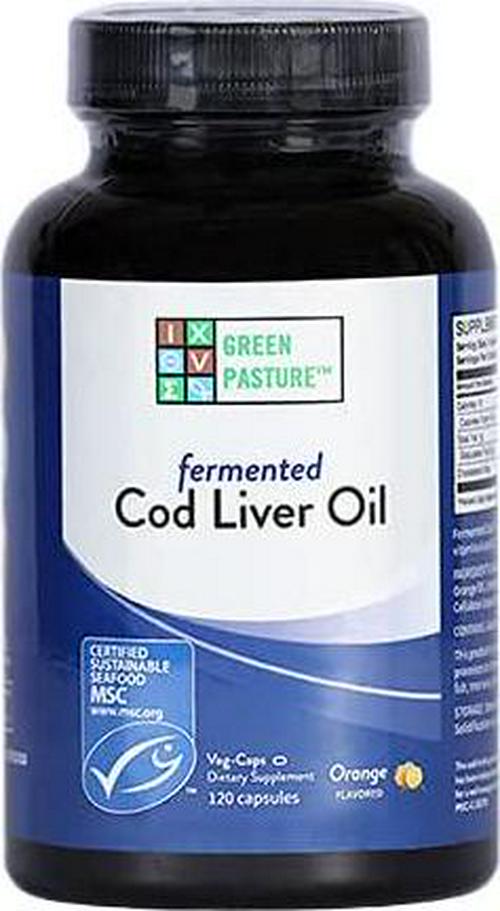 Blue Ice Fermented Cod Liver Oil Orange Flavor - 120 Caps