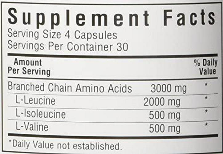 Bluebonnet BCAAS Vitamin Capsules, 120 Count