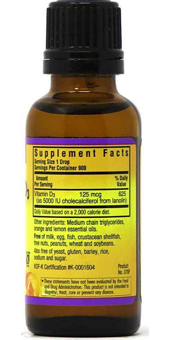 Bluebonnet Earth Sweet Liquid Vitamin D3 5000 IU, 1 Ounce