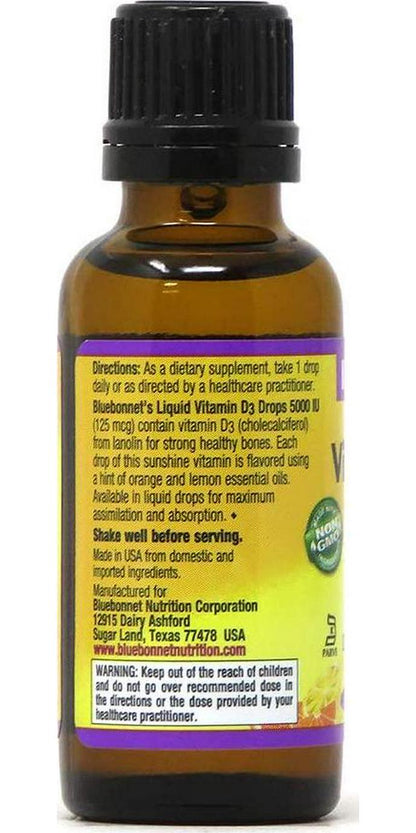 Bluebonnet Earth Sweet Liquid Vitamin D3 5000 IU, 1 Ounce