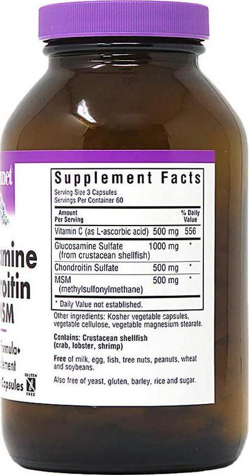 Bluebonnet Glucosamine Chondroitin Plus Msm Vc 180 Ct