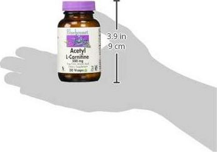 Bluebonnet Nutrition Acetyl L-Carnitine, Transports Fatty Acids, Boosts Cellular Energy, Soy and Gluten-Free, Kosher Certified, Vegan, 30 Vegetable Capsules, White, 500mg