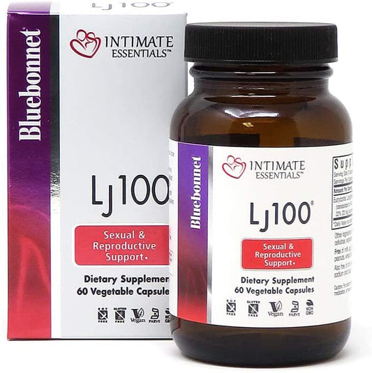 Bluebonnet Nutrition Intimate Essentials LJ100, Soy-Free, Gluten-Free, Non-GMO, Dairy-Free, Kosher Certified, Vegan, 60 Capsules, 30 Servings