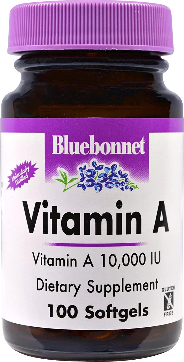 Bluebonnet Nutrition - Vitamin A Molecularly Distilled 10000 IU - 100 Softgels