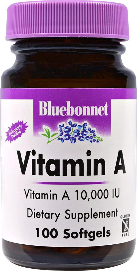 Bluebonnet Nutrition - Vitamin A Molecularly Distilled 10000 IU - 100 Softgels