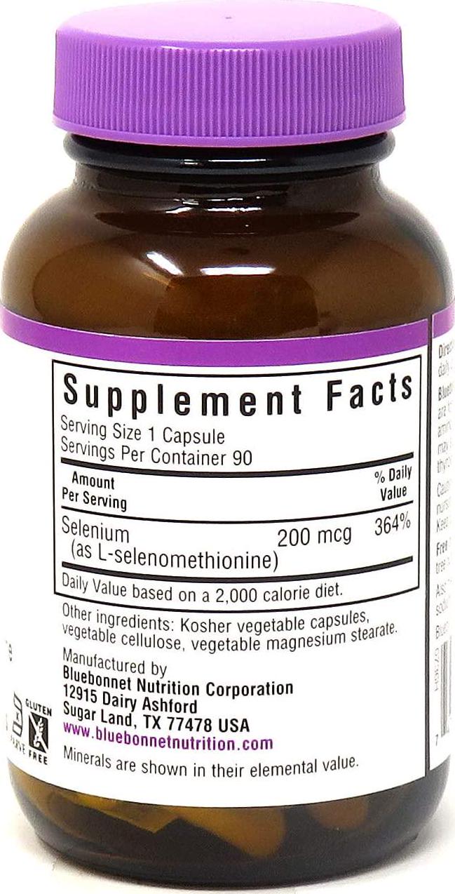Bluebonnet Nutrition - Selenium Yeast-Free Selenomethionine 200 mcg. - 90 Vegetarian Capsules