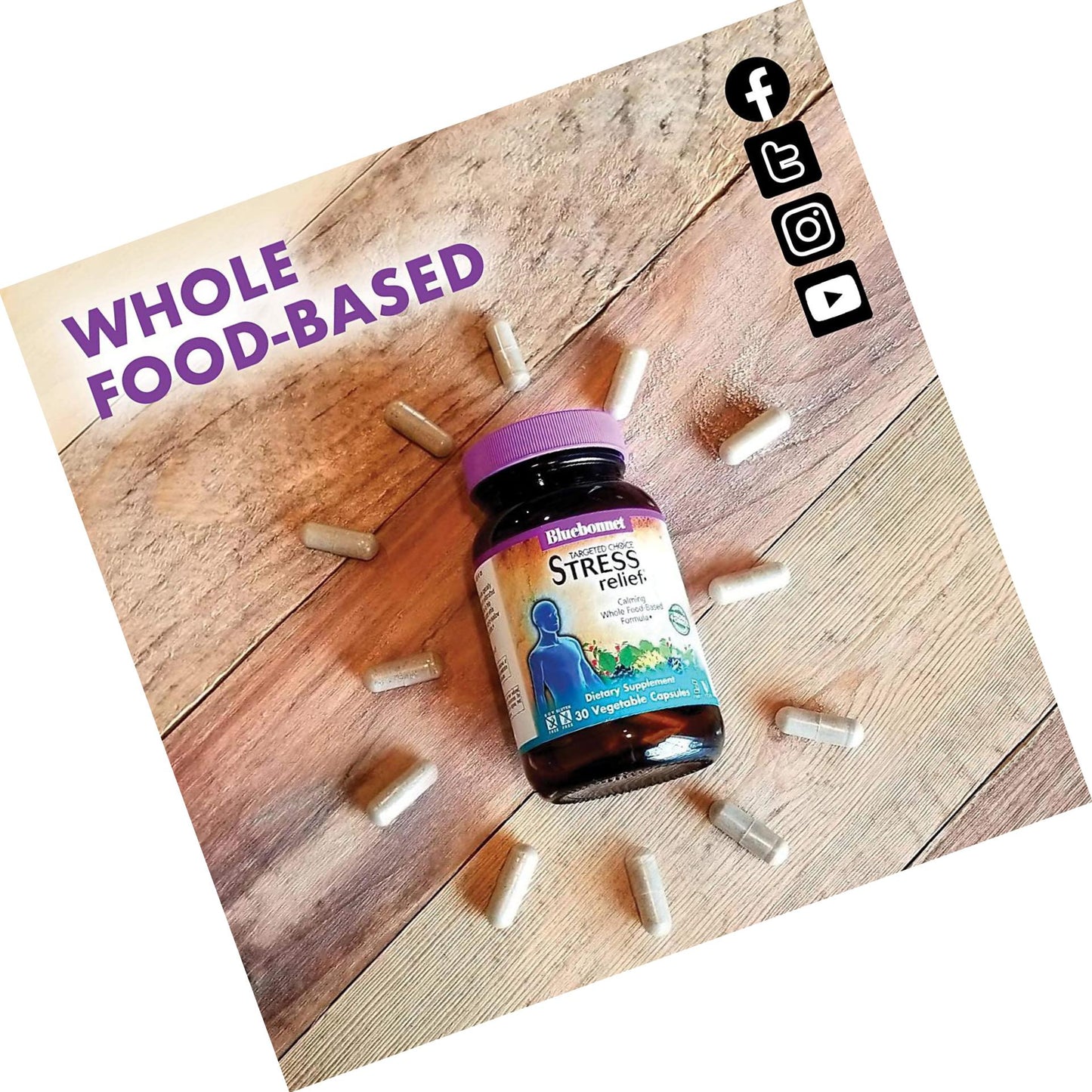 Bluebonnet Nutrition Targeted Choice Stress Relief Herbal Blend, 60 Count