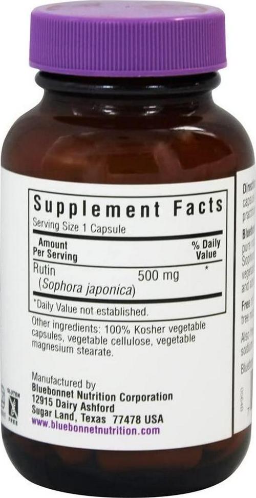 Bluebonnet Nutrition Rutin 500 mg 50 Veggie Caps