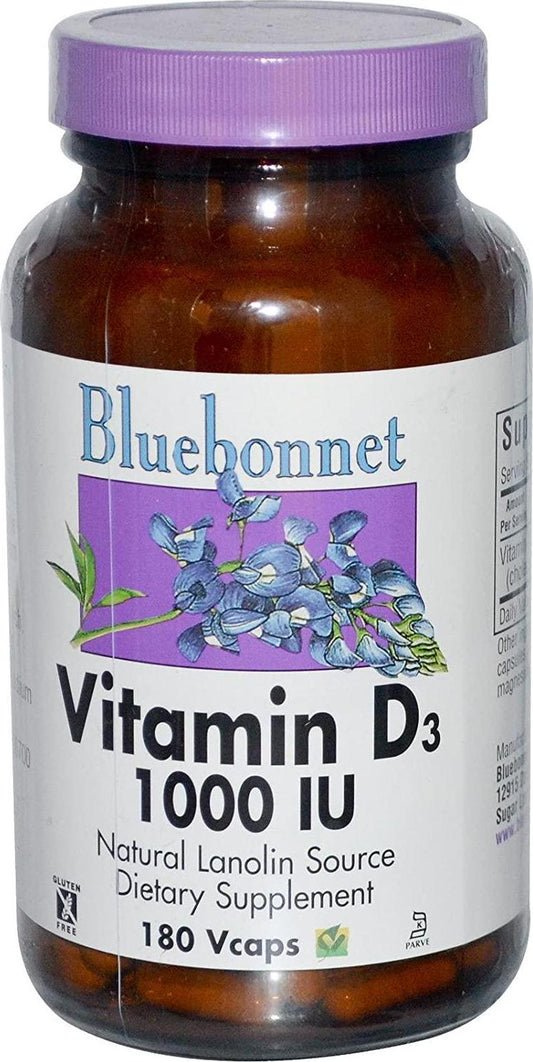 Bluebonnet Vitamin D3 1000 Iu Vc 180 Ct