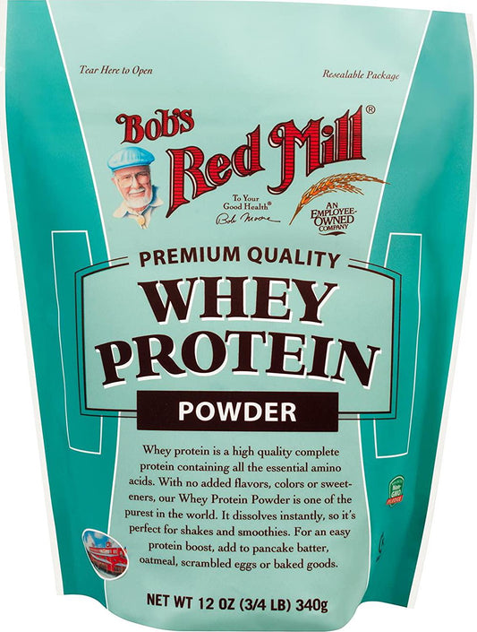 Bob&#039;s Red Mill Whey Protein Powder 12ounce Package May Vary, Red, unflavored, 12 Ounce