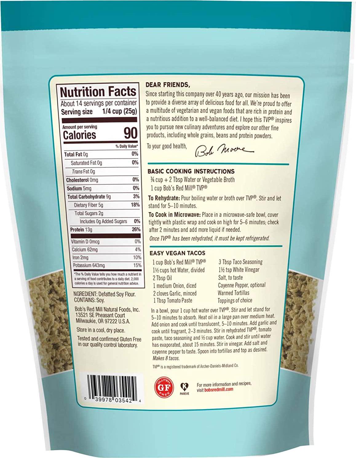 Bob's Red Mill Textured Vegetable Protein, 340 g
