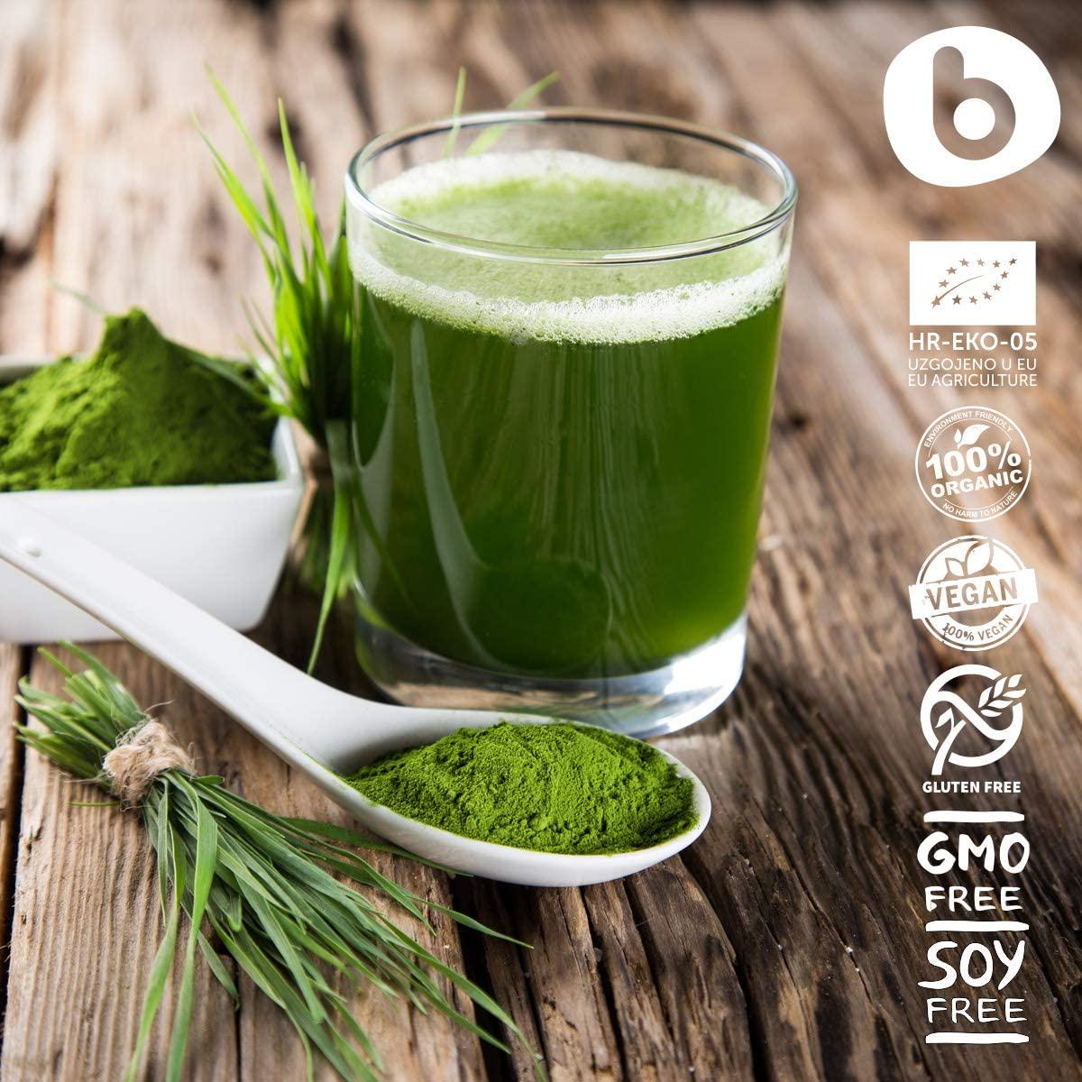 Bobica's Premium European Organic Wheat Grass Powder | 1lb/454g | Superfood, Vegan, Detox, Alkalize, Fiber, Chlorophyll, Antioxidants, Minerals | 100% Pure, Non-GMO, Gluten-Free, Raw |