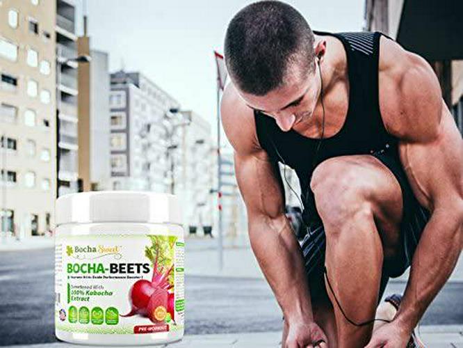 BochaSweet: Bocha-Beets Nitric Oxide Booster Pre Workout Supplement - Organic Beet Root Juice Powder + Citrulline, Betaine, BCAAs and Electrolytes, 100% Kabocha Extract Sweetened, Perfect for Keto Diet