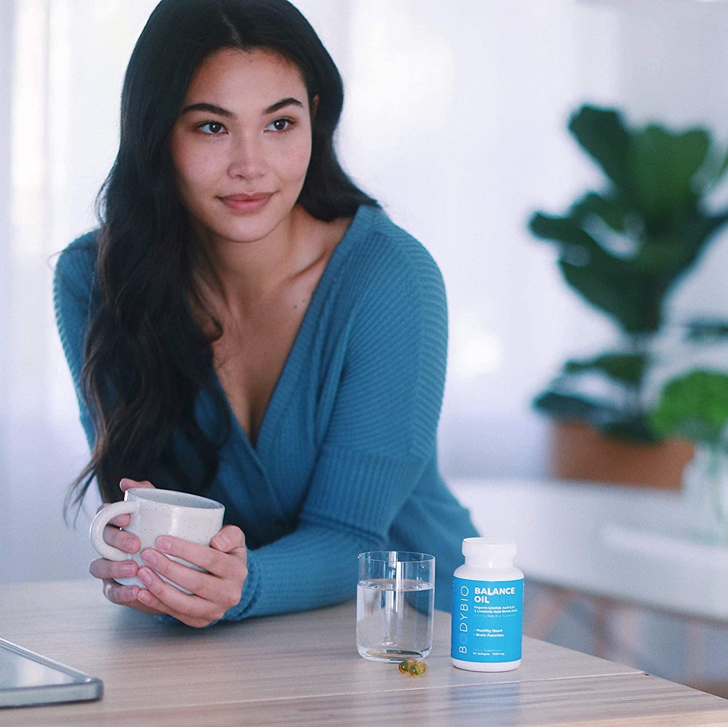 BodyBio Balance Oil | Essential Fatty Acids Omega 3 and 6 | Cold Pressed | Organic Safflower and Flax Seed Oil Blend for Brain and Mood Support and Cellular Health | 60 Softgels