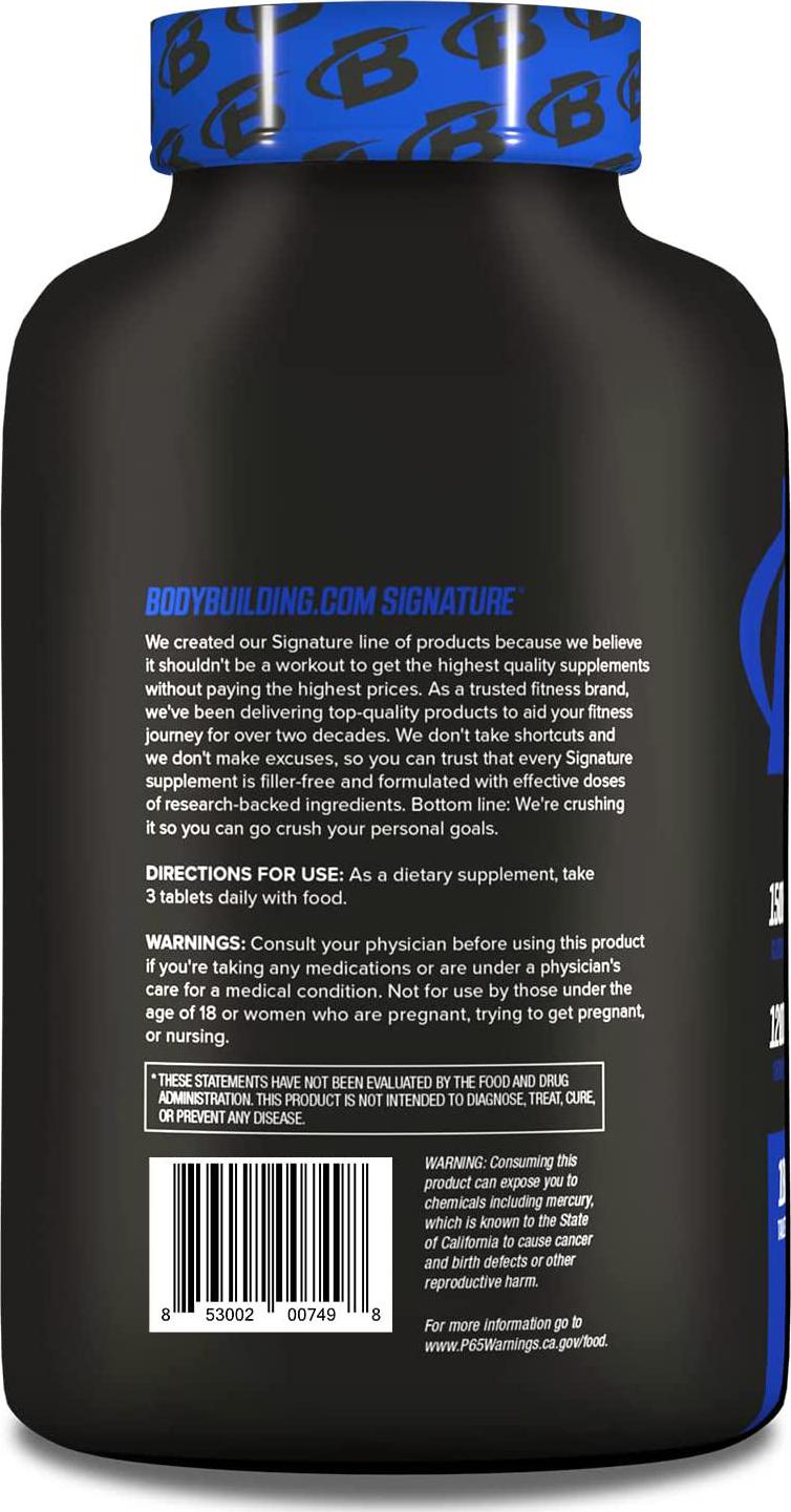 BodyBuilding.Com Signature Glucosamine and Chondroitin Tablets | Joint Pain Relief Promotes Cartilage Strength | Gluten Free | 180 Caps