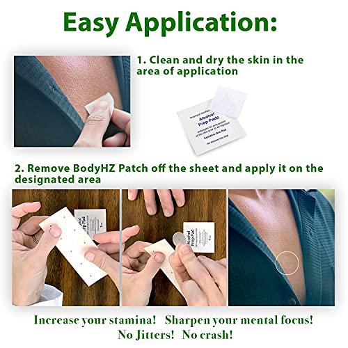 BodyHZ Bioelectric Energy Patches - Caffeine Alternative for Everyday Use - Charged with Vitamin B12, Caffeine, Ginseng and L-Carnitine - Restore and Sustain Natural Energy Levels and Focus - 30 Count