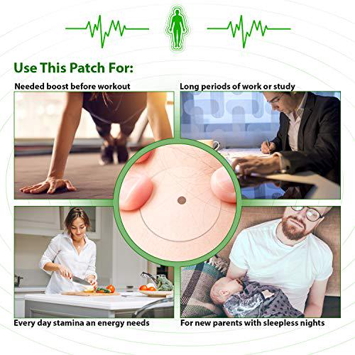 BodyHZ Bioelectric Energy Patches - Caffeine Alternative for Everyday Use - Charged with Vitamin B12, Caffeine, Ginseng and L-Carnitine - Restore and Sustain Natural Energy Levels and Focus - 30 Count