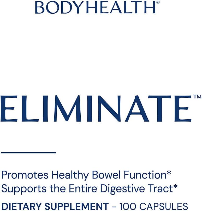 BodyHealth Intestinal Cleanse Eliminate (100 Capsules), Colon Cleanser Detox, Laxative for Constipation and Gentle Bowel Elimination, Helps with Weight Loss, Liver Health and Body Detoxification
