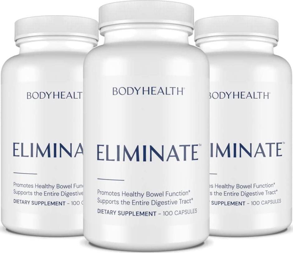 BodyHealth Intestinal Cleanse Eliminate (100 Capsules), Colon Cleanser Detox, Laxative for Constipation and Gentle Bowel Elimination, Helps with Weight Loss, Liver Health and Body Detoxification