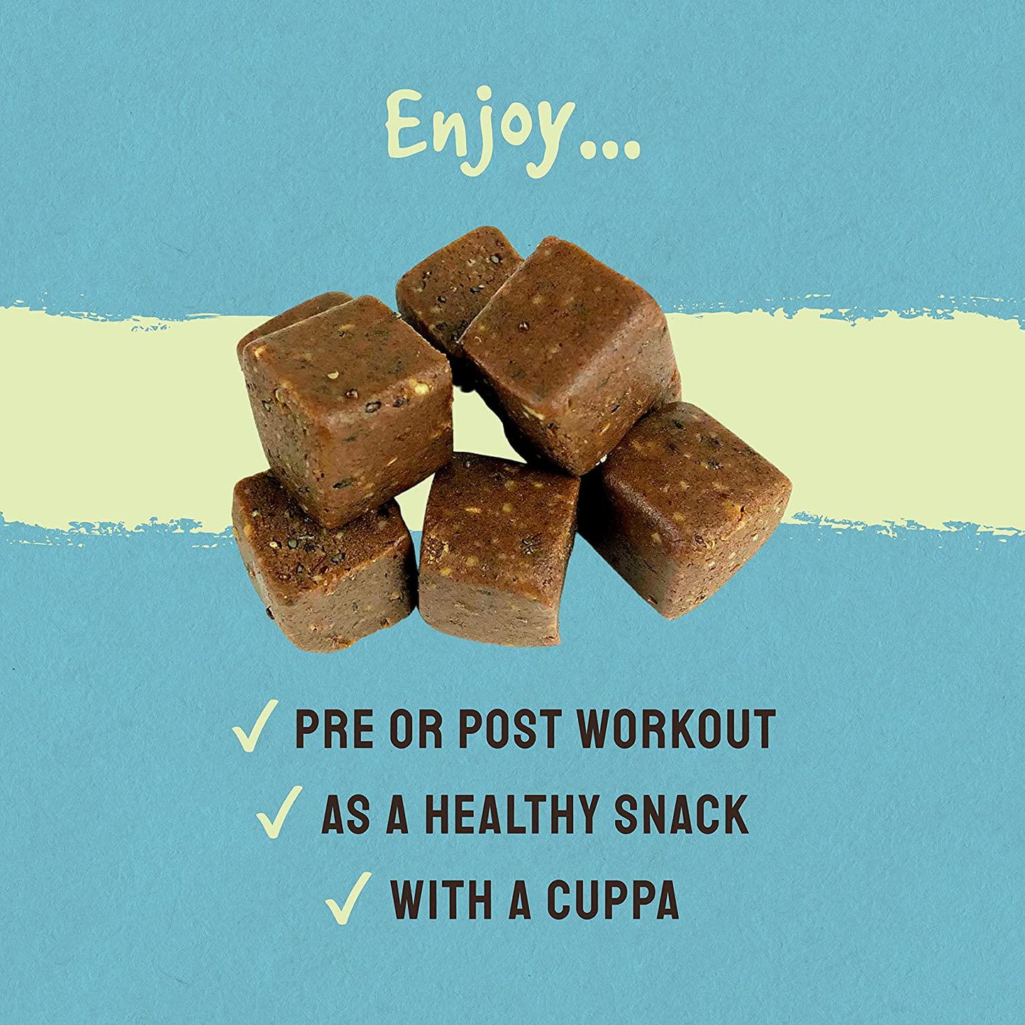 BodyMe Organic Vegan Protein Bites | Raw Chia Vanilla | 500g (100 Bites) | With 3 Plant Proteins