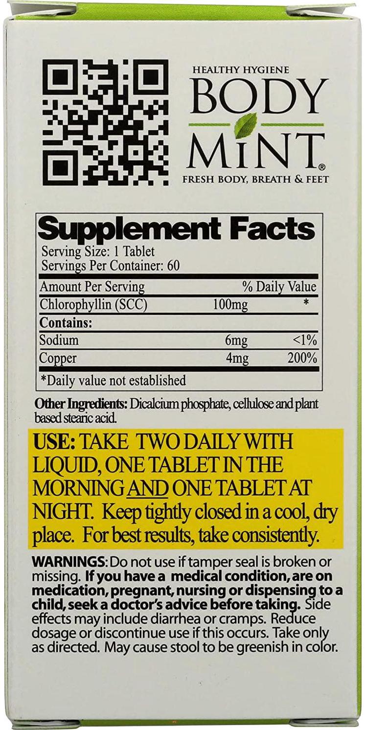 BodyMint, 60 Count Bottle