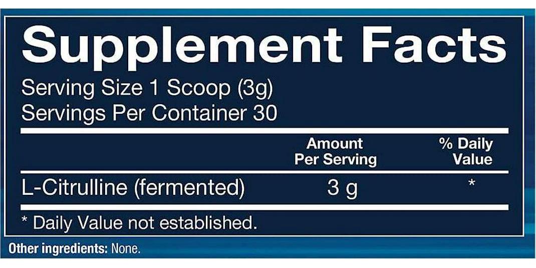 BodyTech Fermented LCitrulline 3000MG Supports Exercise Endurance Nitric Oxide Production (3.17 Ounce Powder)