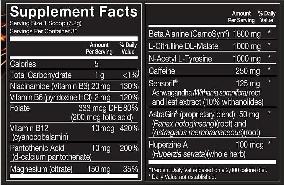 BodyTech Flash Point Pre Workout Concentrate for Energy, Focus Stamina, Pineapple (201 Grams Powder)