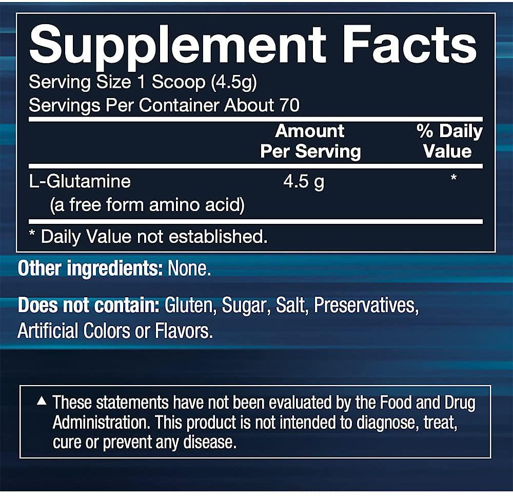 BodyTech Glutamine (Freeform Amino Acid) 4500 MG AntiCatabolic Recovery Agent, Unflavored (11 Ounce Powder)