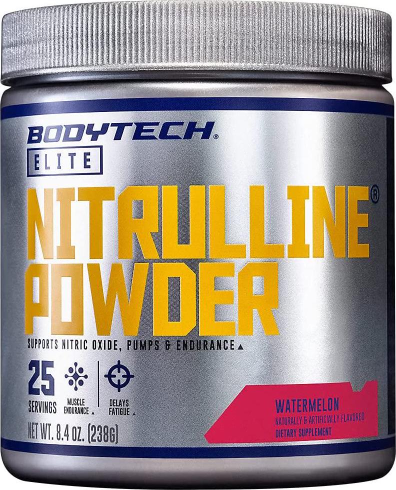 BodyTech Nitrulline Nitric Oxide Potentiator, Pumps Endurance to Help Energize Nourish Working Muscles, Watermelon (8.4 Ounce Powder)