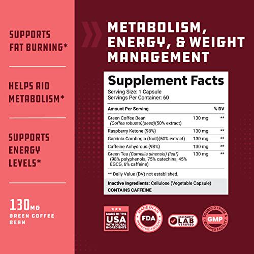 Body Cleanse for Weight Loss Support - Best Appetite Suppressant for Weight Loss Energy Boost and Belly Fat Burner for Men and Women - Green Tea Fat Burner and Weight Loss Pills for Women and Men