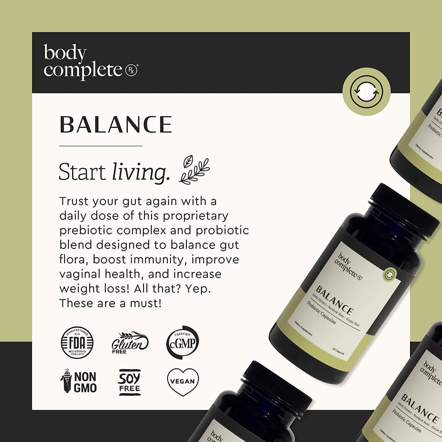 Body Complete Rx - Thrive - Balance - Probiotic Capsules