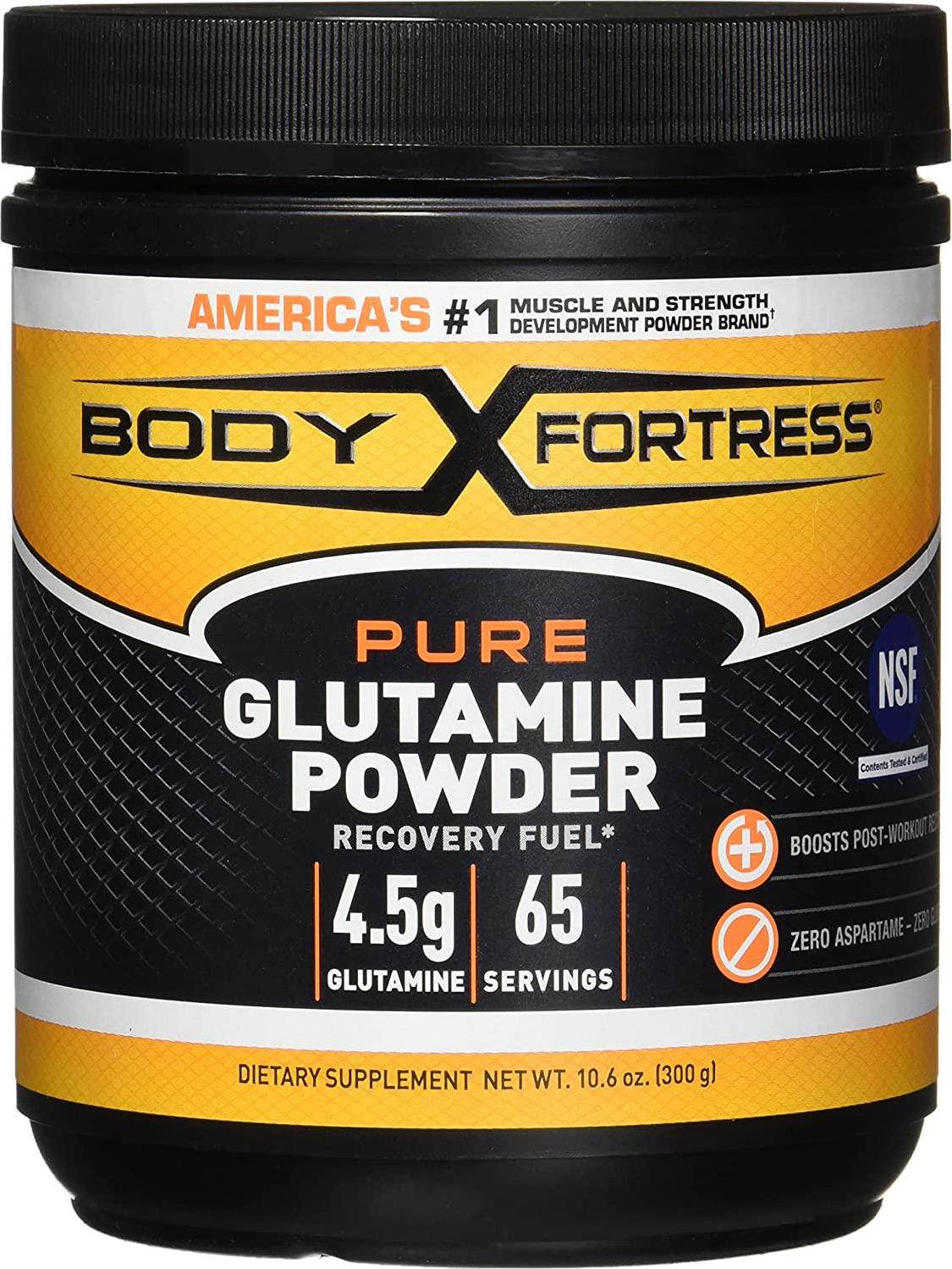 Body Fortress 100% Pure Glutamine Powder, 300 Grams (BFORT011)