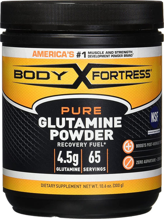 Body Fortress 100% Pure Glutamine Powder, 300 Grams (BFORT011)