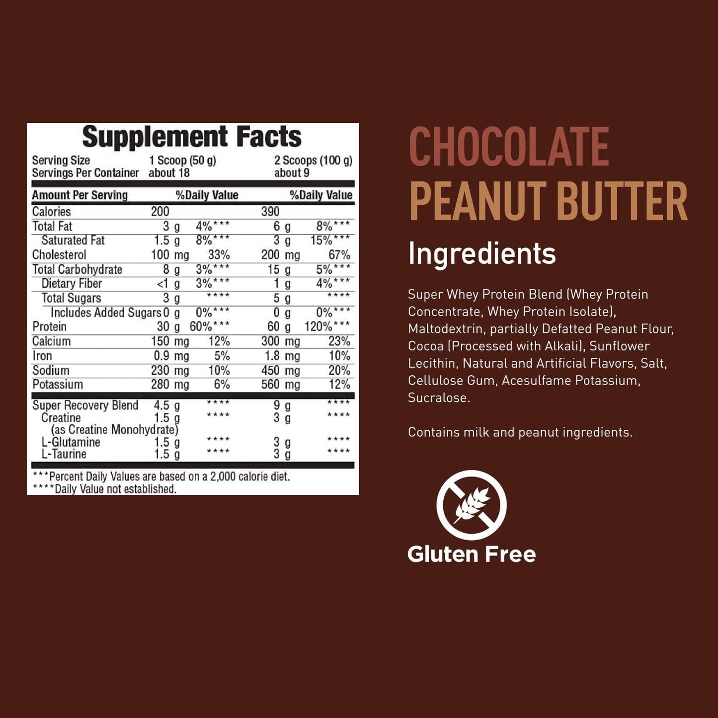 Body Fortress Whey Protein Powder, Chocolate Peanut Butter Flavored, Gluten Free, 60 G Protein Per Serving, 2 Lbs