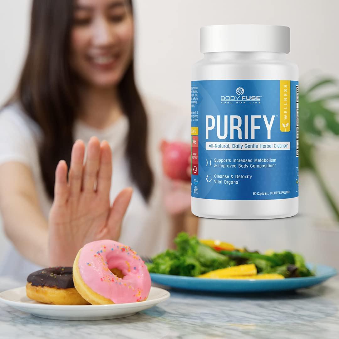 Body Fuse Purify | All Natural Daily Herbal Cleanse | Internal Organ and GI Detox | Water Cut | 30 SERVINGS