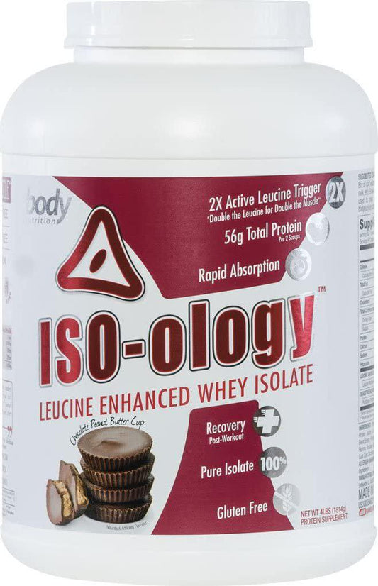 Body Nutrition ISO-Ology Chocolate Peanut Butter Cup Leucine-Enhanced Whey Isolate 4 LB