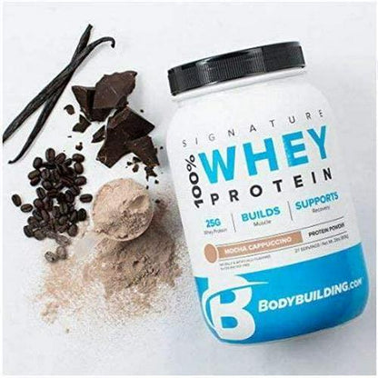 Bodybuilding Signature 100% Whey Protein Powder | 25g of Protein per Serving (Mocha Cappuccino, 5 Lbs)