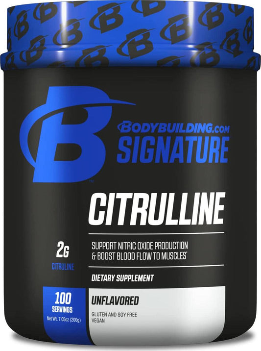 Bodybuilding Signature Citrulline Powder | L-Citrulline Supplement | Energy Blood Muscle Booster | Gluten Free | 200 Grams