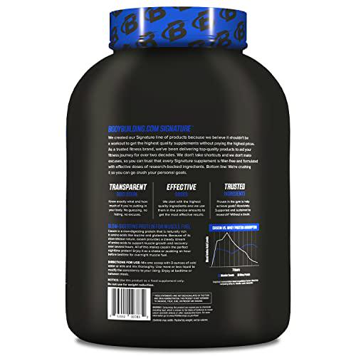 Bodybuilding Signature Casein Protein Powder | Vanilla Slow Release Micellar Casein | Rich in Amino Acid | 4lbs, 55 Servings