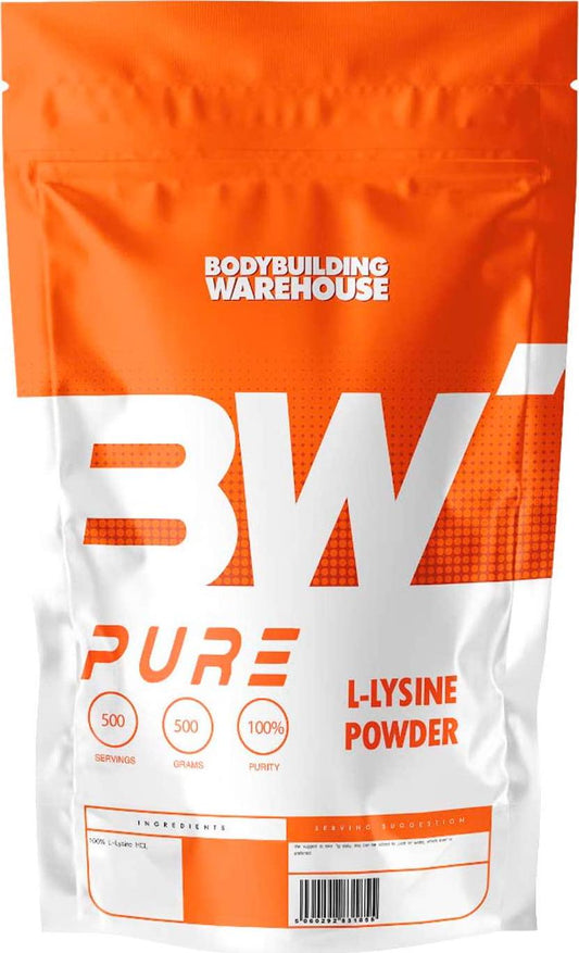 Bodybuilding Warehouse PURE L-Lysine Powder - Collagen Boost and Joint Support - Unflavoured 500g