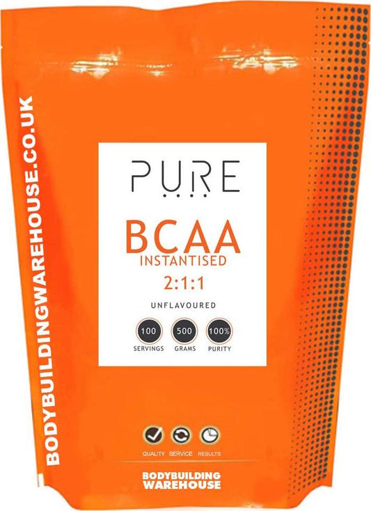 Bodybuilding Warehouse Pure iBCAA 2:1:1 Powder Unflavoured 500 g